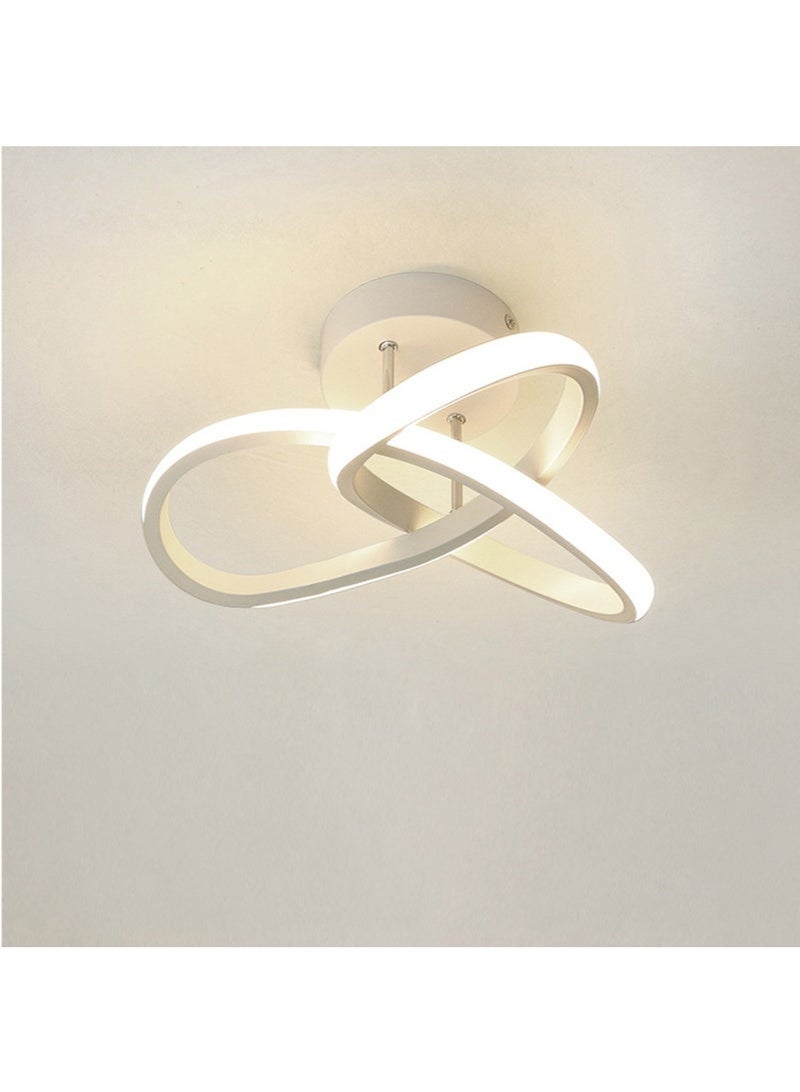 YelaJoy Modern LED Ceiling Light, 22W Spiral Design Ceiling Lighting Fixtures, 6000K Cool White Light Ceiling Lamps for Corridor, Aisle, Balcony, Bedrooms, Kitchen, Office (White) - Image 1